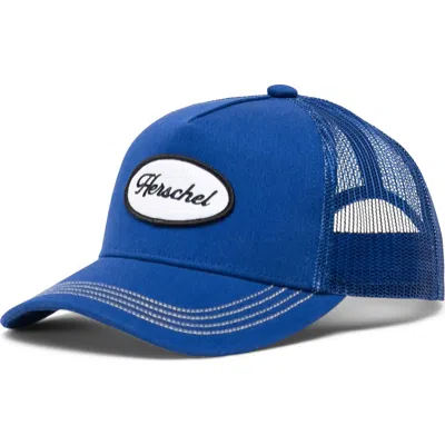 Herschel Supply Co . Kids' Whaler Mesh Trucker Hat In Blue