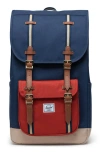 Herschel Supply Co . Little America Backpack In Black Iris/red Ochre/twill