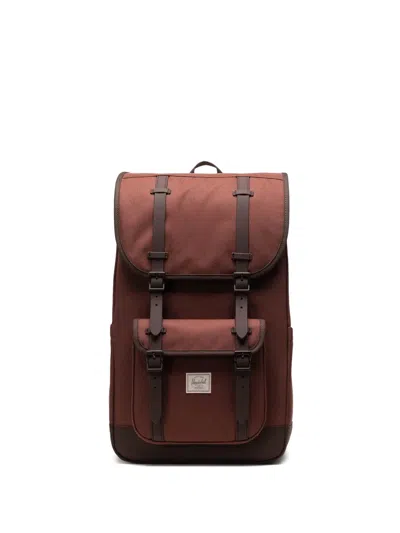 Herschel Supply Co Little America Buckle-strap Backpack In Brown