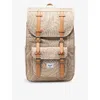 HERSCHEL SUPPLY CO HERSCHEL SUPPLY CO WOMEN'S TWILL TOPOGRAPHY LITTLE AMERICA GRAPHIC-PRINT RECYCLED-POLYESTER BACKPACK