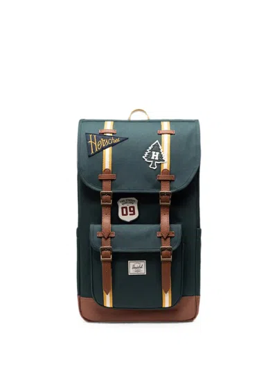 Herschel Supply Co Little America Patch-detail Backpack In Blue
