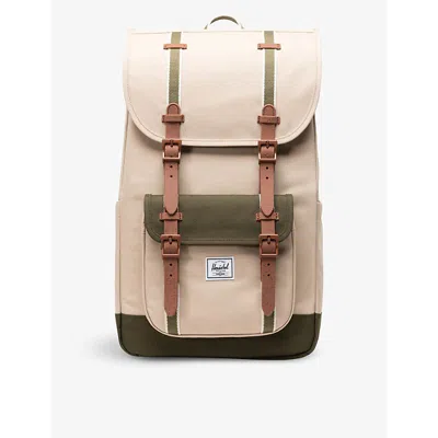 Herschel Supply Co Little America Recycled-polyester Backpack In Twill/ivy Green
