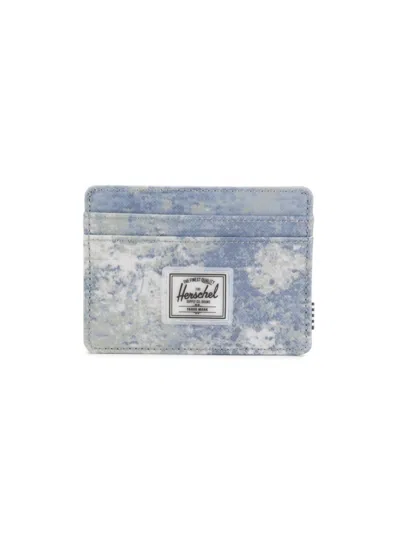 Herschel Supply Co Men's Charlie Abstract Print Cardholder In Seagrass Blue