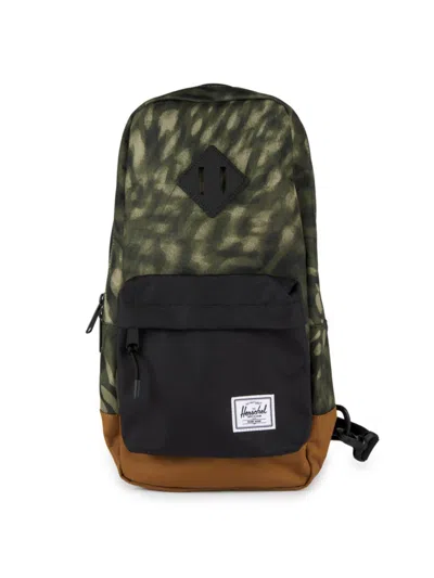 Herschel Supply Co Men's Heritage Camo Sling Bag In Forest Camel