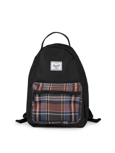Herschel Supply Co Men's Nova Plaid Mini Backpack In Black Winter Plaid