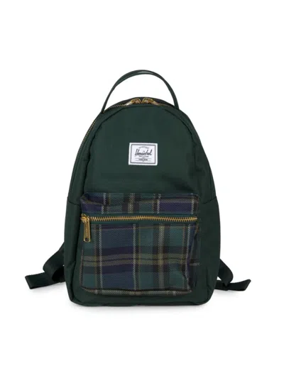 Herschel Supply Co Men's Nova Plaid Mini Backpack In Darkest Spruce Plaid