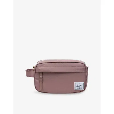 Herschel Supply Co Mens Chapter Travel Woven Wash Bag Ash Rose In Pink