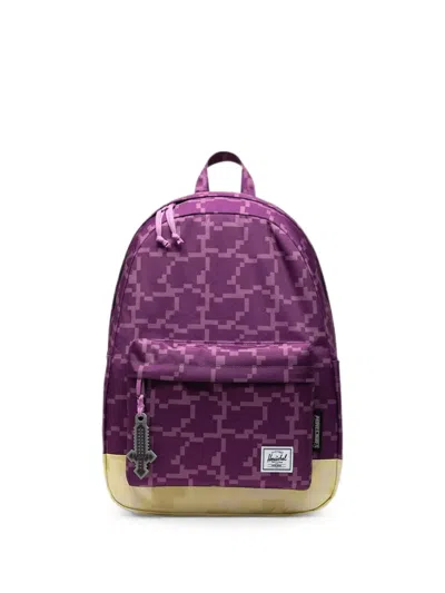 Herschel Supply Co Minecraft-print Backpack In Purple