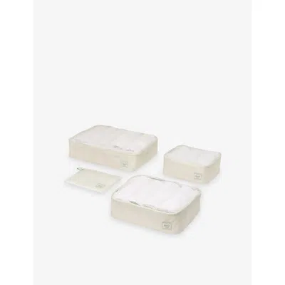 Herschel Supply Co Moonbeam Tonal Kyoto Packing Cubes Set Of Four In Silver