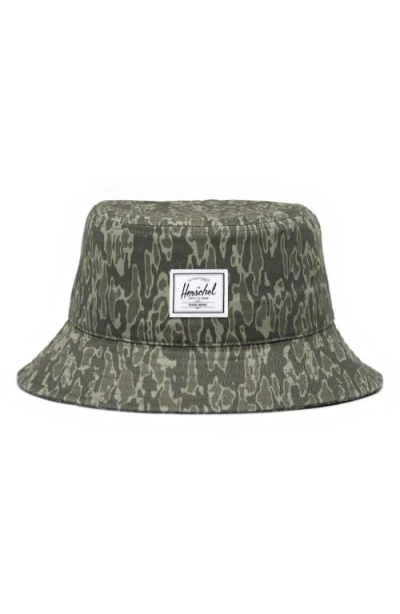 Herschel Supply Co . Norman Cotton Camo Twill Bucket Hat In Tree Bark Camo