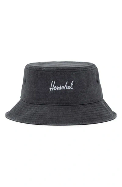 Herschel Supply Co Norman Cotton Twill Bucket Hat In Black