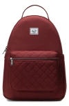 Herschel Supply Co . Nova Mid Volume Backpack In Oxblood Red Quilted