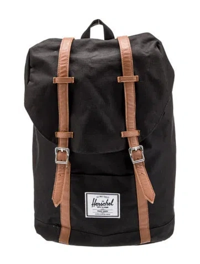 Pre-owned Herschel Supply Co Nylon Backpack In Black