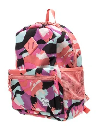 Pre-owned Herschel Supply Co Nylon Backpack In Pink