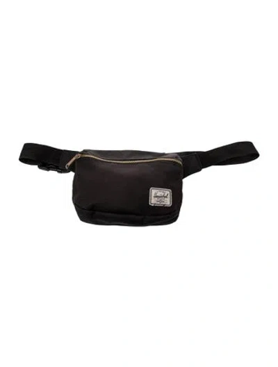Pre-owned Herschel Supply Co Nylon Belt Bag In Black