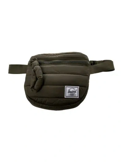 Pre-owned Herschel Supply Co Nylon Belt Bag In Green