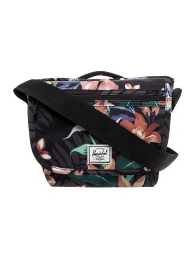 Pre-owned Herschel Supply Co Nylon Messenger Bag In Black