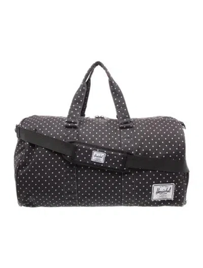 Pre-owned Herschel Supply Co Nylon Weekender Bag In Black