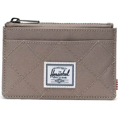Herschel Supply Co . Oscar Rfid Recycled Polyester Card Case In Brown