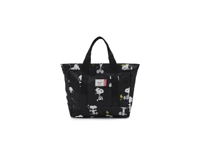 Herschel Supply Co Peanuts(r) Heritagetm Small Tote Tote Handbags Snoopy And Woodstock Black: One Size