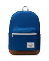 Herschel Supply Co Pop Quiz Backpack In True Blue/tan/white Stitch