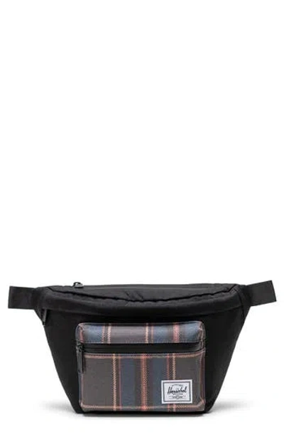 Herschel Supply Co . Pop Quiz Belt Bag In Black Winter Plaid