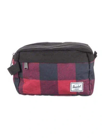 Pre-owned Herschel Supply Co Printed Cosmetic Bag In Red
