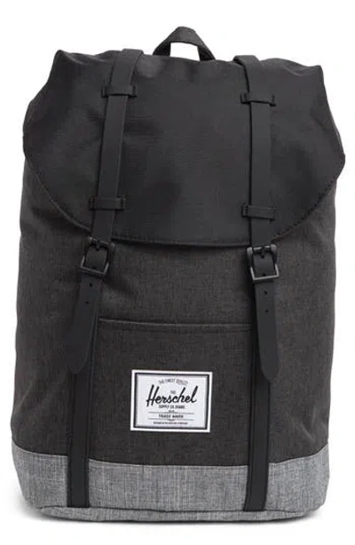 Herschel Supply Co . Retreat Backpack In Black Crosshatch/raven