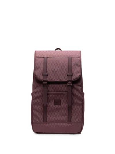 Herschel Supply Co Retreat Diamond-quilted Buckle-fastening Backpack In Brown