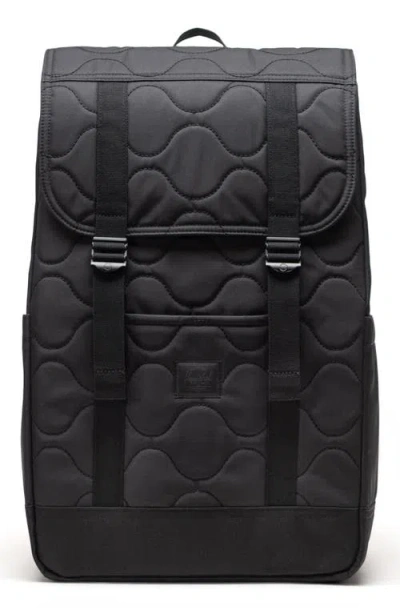 Herschel Supply Co . Retreat Quilted Backpack In Black