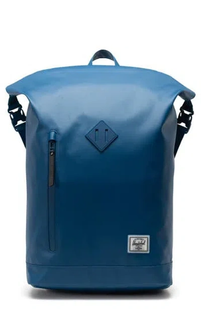 Herschel Supply Co . Roll Top Waterproof Backpack In Blue