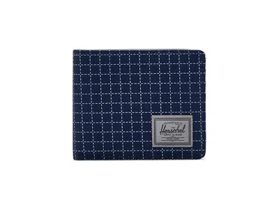 Herschel Supply Co Roy Wallet Wallet Handbags Grid Naval Academy/magnet: One Size In Black