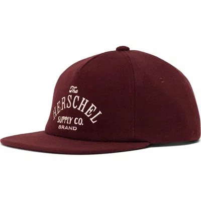 Herschel Supply Co . Scout Heritage Baseball Cap In Burgundy