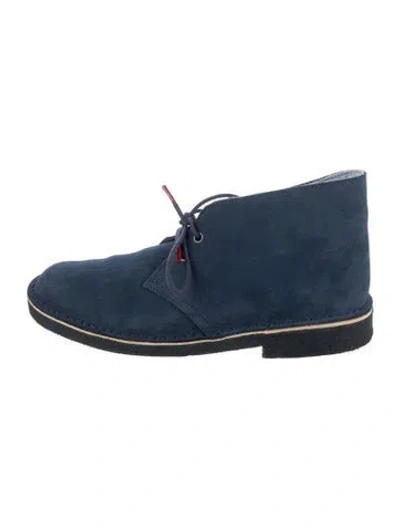 Pre-owned Herschel Supply Co Suede Boots In Blue