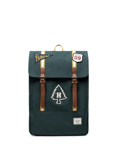 Herschel Supply Co Survey 20l Patch-detail Buckle-fastening Backpack In Green