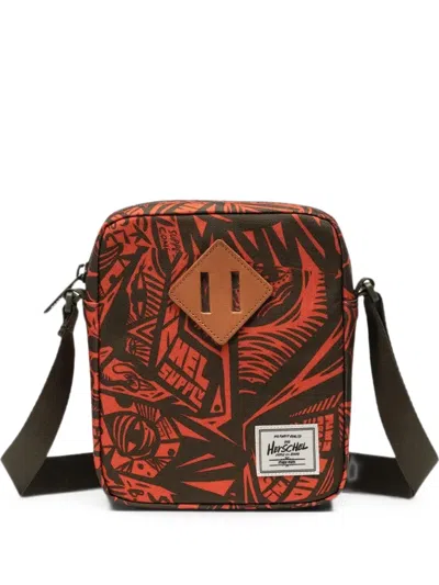 Herschel Supply Co Thomas Campbell Graphic-print Shoulder Bag In Red