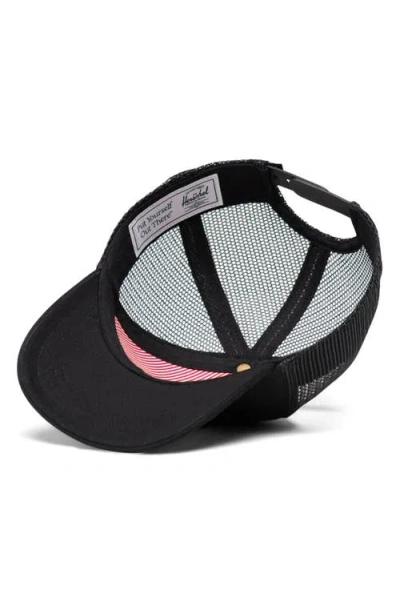 Herschel Supply Co Kids' . Whaler Mesh Trucker Hat In Black