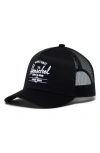 Herschel Supply Co Whaler Mesh Trucker Hat In Black