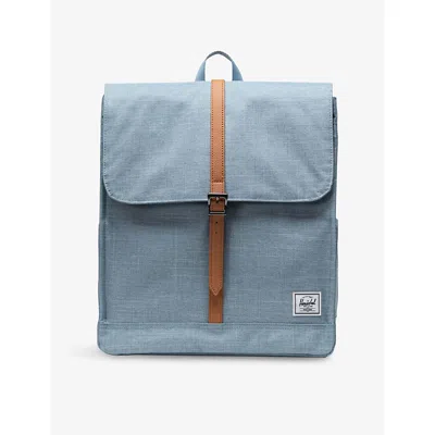 Herschel Supply Co Womens City Woven Backpack Ashley Blue Crosshatch