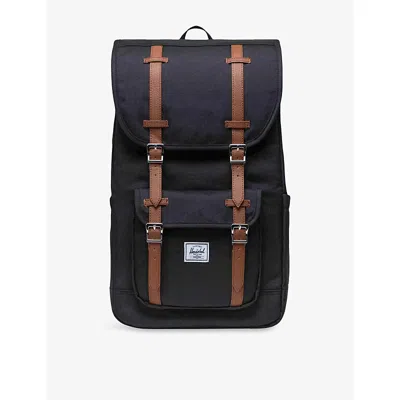 Herschel Supply Co Womens Black Little America Woven Backpack In Pattern