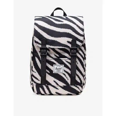 Herschel Supply Co Womens Zebra Retreat Printed Small Woven Backpack In Black