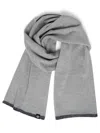 Herschel Unisex Classic Stripe Scarf In Heather Light Grey