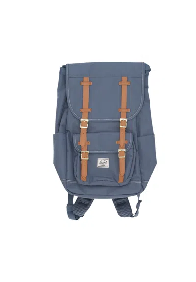 Herschel Unisex Little America Mid Backpack Blue Mirage/white Stitch