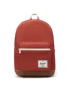 Herschel Unisex Pop Quiz Backpack Red Ochre/tan/white Stitch In Red Ochre/tan/white Stitch