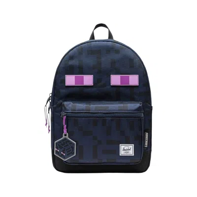 Pre-owned Herschel X Minecraft 20l Heritage Backpack 'enderman' | Purple | Kid's Size Onesize