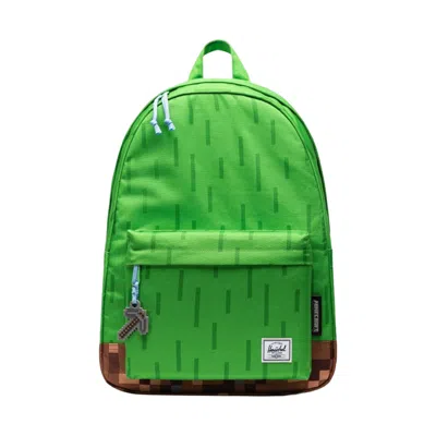 Pre-owned Herschel X Minecraft 30l Classic Backpack Xl 'the Overworld' | Green | Men's Size Onesize