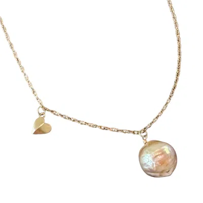 Herself Collections Women's 14k Gold Claudia Pearl Necklace