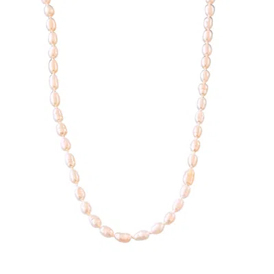 Herself Collections Women's Pink / Gold Pink Reis Pearl Necklace In Multi