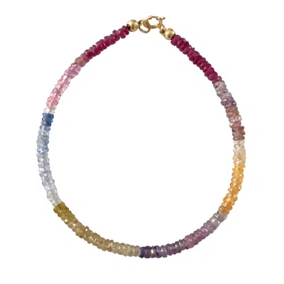 Herself Collections Women's Rainbow Sapphire Bracelet