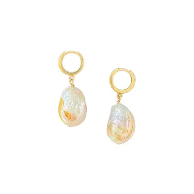 Herself Collections Women's Solid Gold Beale Pearl Earrings
